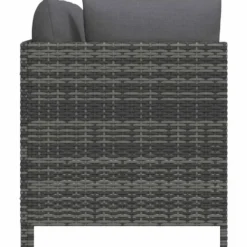 vidaXL - Loungeset - Grijs - Poly rattan - 3 stuks - Met kussens