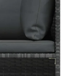 vidaXL - Loungeset - Grijs - Poly rattan - 3 stuks - Met kussens