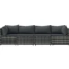 vidaXL - Loungeset - Grijs - Poly rattan