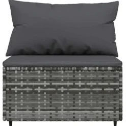 vidaXL - Loungeset - Grijs - Poly rattan