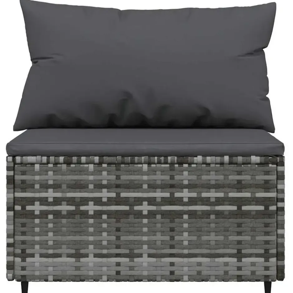 vidaXL - Loungeset - Grijs - Poly rattan