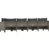vidaXL - Loungeset - Grijs - Poly rattan - 4 stuks - Met kussens
