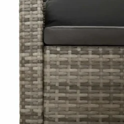vidaXL - Loungeset - Grijs - Poly rattan - 4 stuks - Met kussens