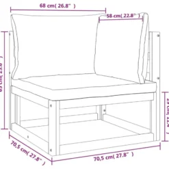vidaXL - Loungeset - Lichtgrijze - Acaciahout -5 stuks - Met kussens