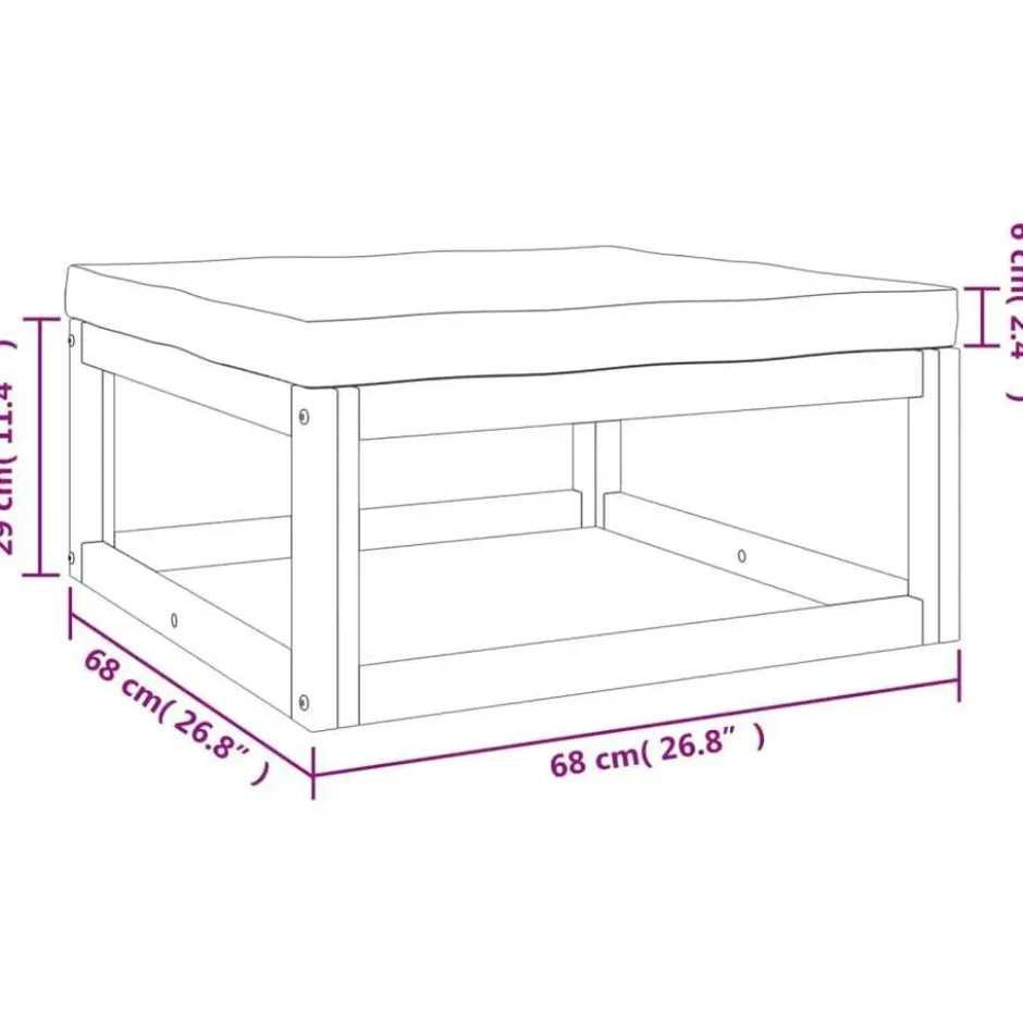 vidaXL - Loungeset - Lichtgrijze - Acaciahout -5 stuks - Met kussens