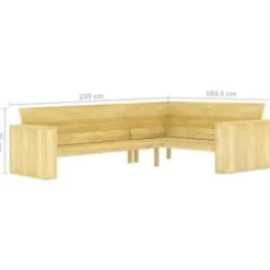 vidaXL - Loungeset Voor De Tuin - Bruin - Geïmpregneerd grenenhout