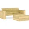 vidaXL - Loungeset Voor De Tuin - Bruin - Geïmpregneerd grenenhout