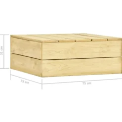 vidaXL - Loungeset Voor De Tuin - Bruin - Geïmpregneerd grenenhout