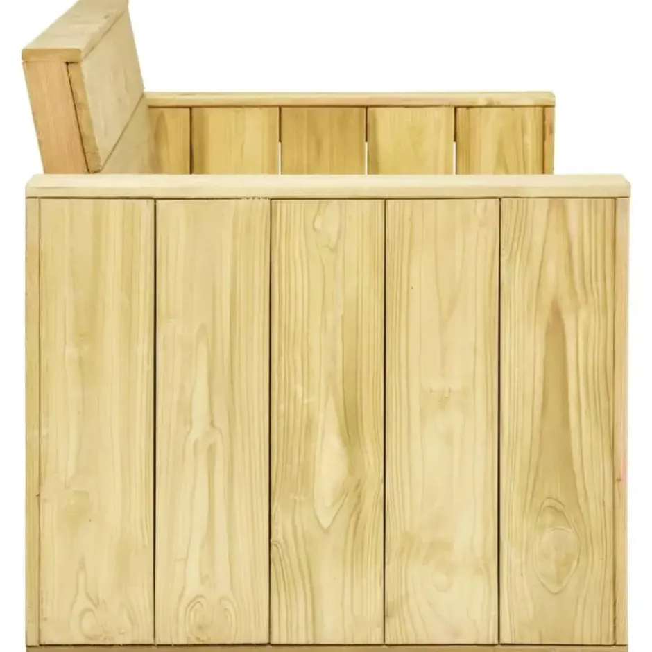 vidaXL - Loungeset Voor De Tuin - Bruin - Geïmpregneerd grenenhout