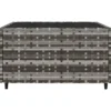 vidaXL - loungeset voor 3 met kussens grijs poly rattan 4 stuks