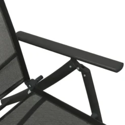 vidaXL - Loungeset - Zwart - Aluminium