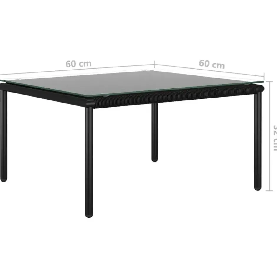 vidaXL - Loungeset - Zwart - PVC