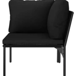 vidaXL - Loungeset - Zwart - PVC
