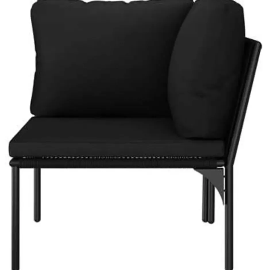 vidaXL - Loungeset - Zwart - PVC
