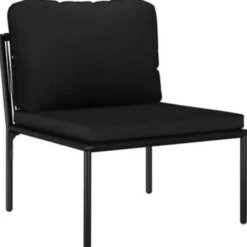 vidaXL - Loungeset - Zwart - PVC