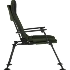 vidaXL - Loungestoel met armleuning - Groen - Staal