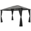 vidaXL - Luifel - Zwart - Polyester - 4 x 3 m