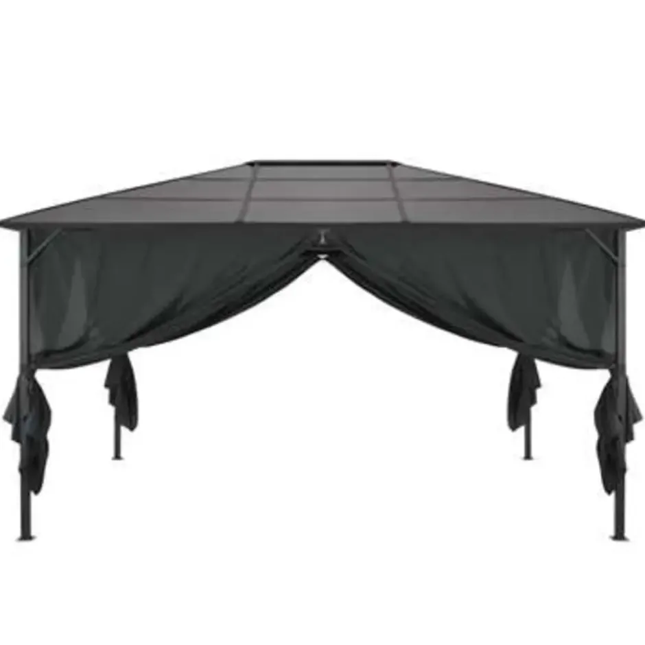 vidaXL - Luifel - Zwart - Polyester - 4 x 3 m