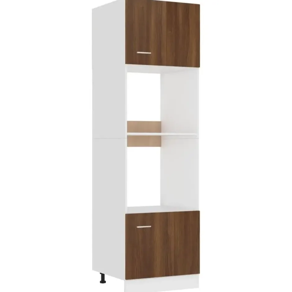 vidaXL - Magnetronkast Lyon - Bruin eiken - Bewerkt hout - 60x57x207 cm