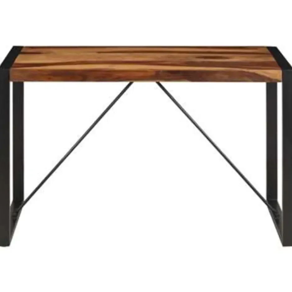 vidaXL Massief Sheeshamhouten Eettafel Eetkamertafel Keukentafels Tafel Tafels