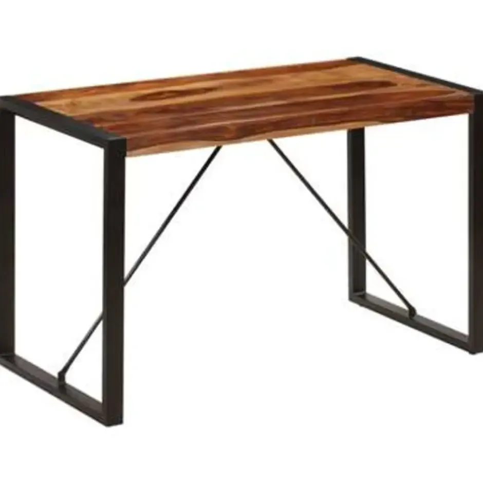 vidaXL Massief Sheeshamhouten Eettafel Eetkamertafel Keukentafels Tafel Tafels