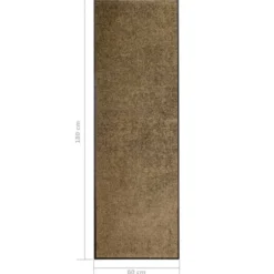 vidaXL - Mat - Bruin - Stof - 60 x 180 cm