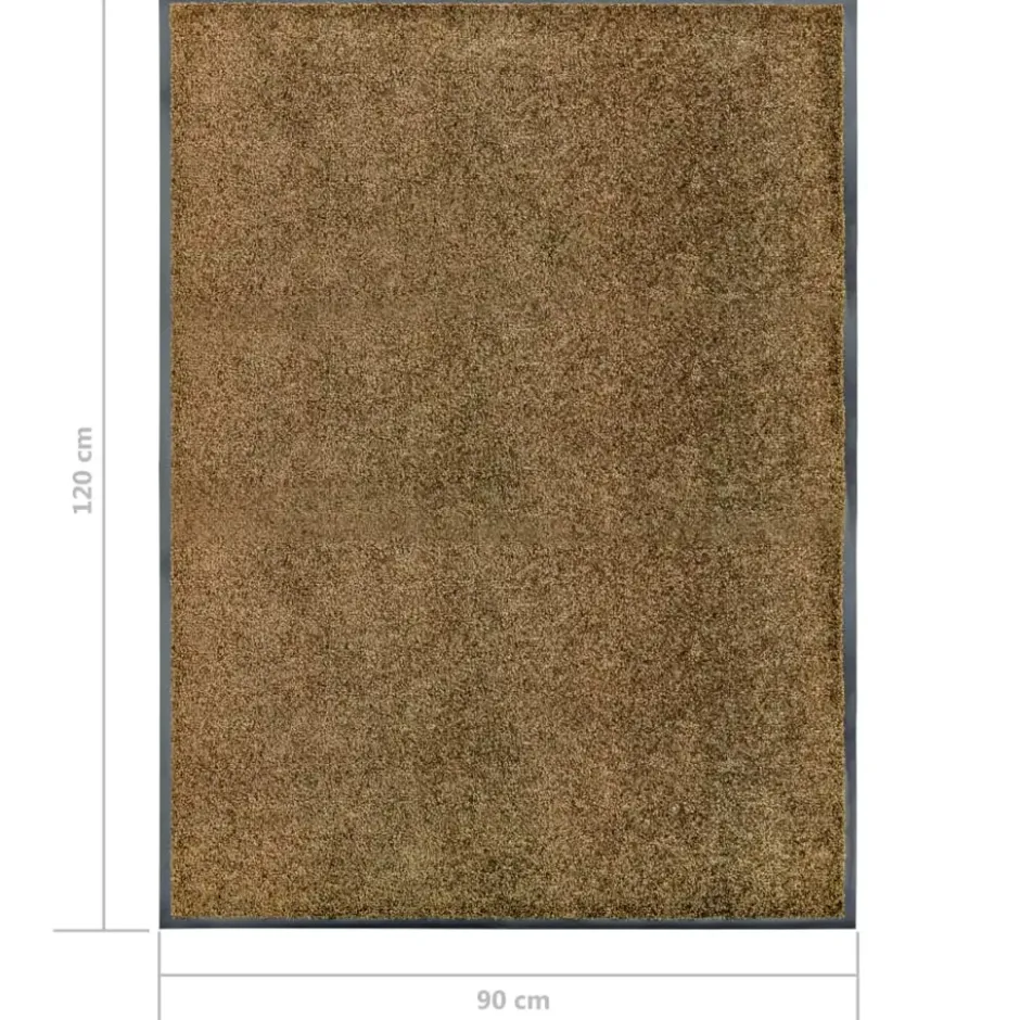 vidaXL - Mat - Bruin - Stof - 90 x 120 cm