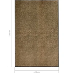 vidaXL - Mat - Bruin - Stof - 120 x 180 cm