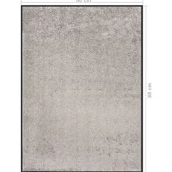 vidaXL - Mat - Grijs - Polypropyleen - 60 x 80 cm
