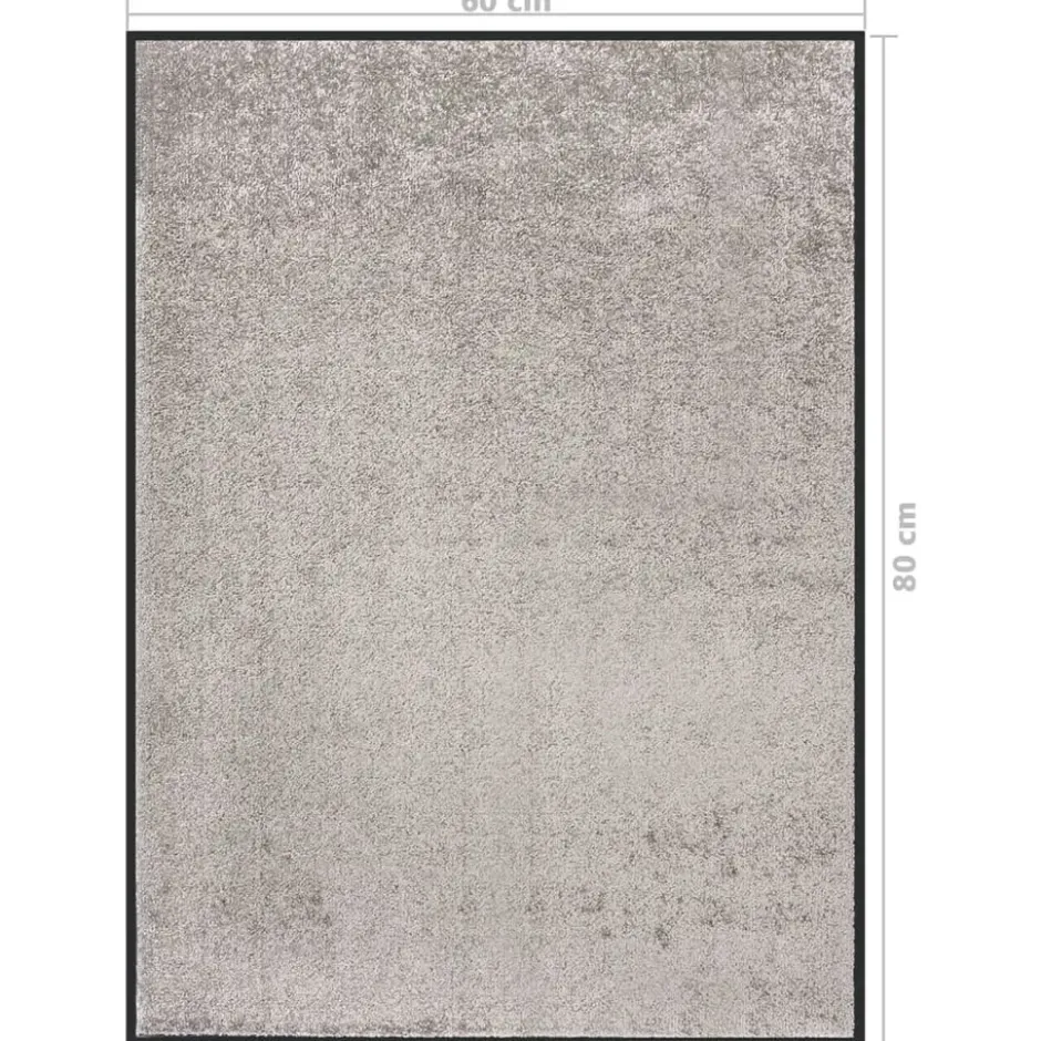 vidaXL - Mat - Grijs - Polypropyleen - 60 x 80 cm