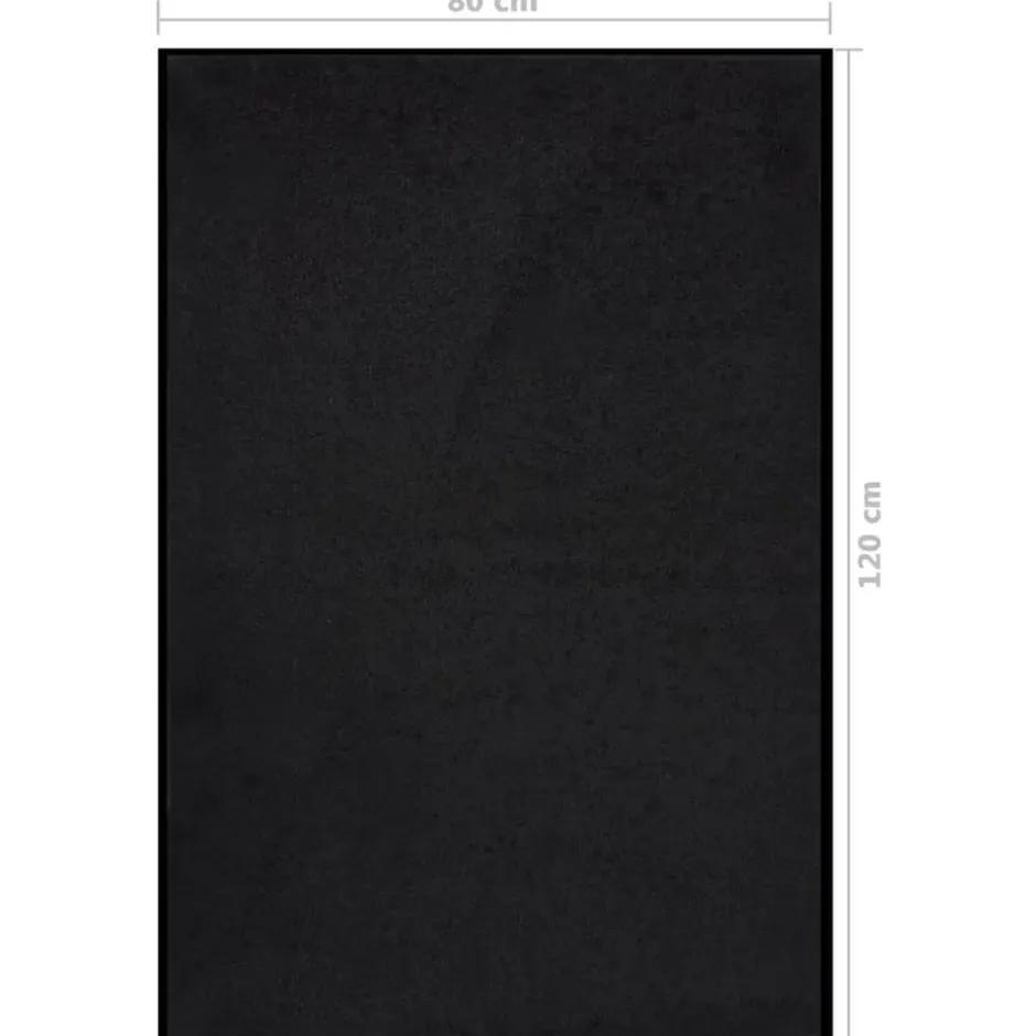 vidaXL - Mat - Zwart - Polypropyleen - 80 x 120 cm