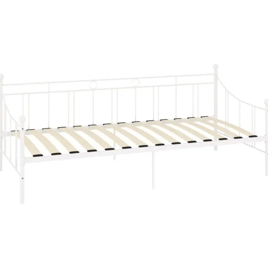 vidaXL - Meatlen bedbank - Wit - 90 x 200 cm