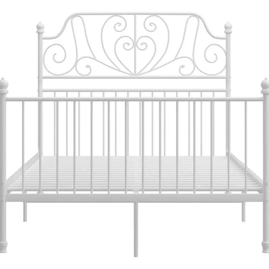 vidaXL - Meatlen bed frame - Wit - Metaal - 120x200 cm