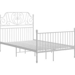 vidaXL - Meatlen bed frame - Wit - Metaal - 120x200 cm