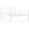 vidaXL - Metalen bed frame met hoofdeinde - Wit - Metaal - 120x200 cm