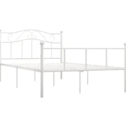 vidaXL - Metalen bed frame met hoofdeinde - Wit - Metaal - 120x200 cm
