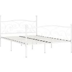 vidaXL - Metalen bed frame met hoofd- en voeteneinde - Wit - 120x200 cm