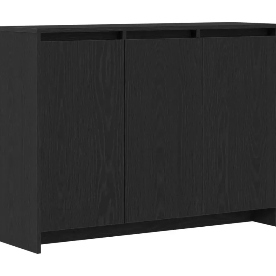 vidaXL - Moderne Dressoir 102x29,5x75 cm Zwart Bewerkt hout