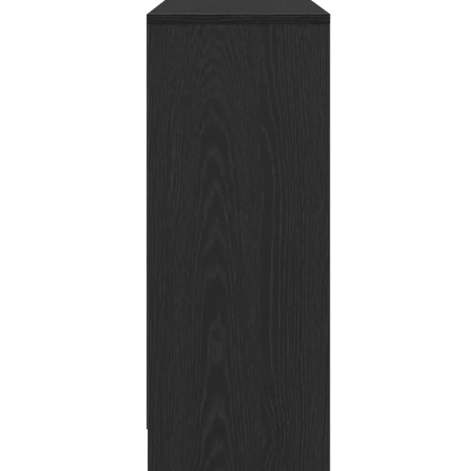 vidaXL - Moderne Dressoir 102x29,5x75 cm Zwart Bewerkt hout
