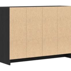 vidaXL - Moderne Dressoir 102x29,5x75 cm Zwart Bewerkt hout