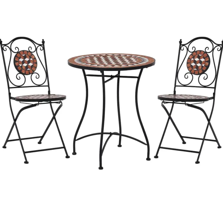 vidaXL - Mozaïek Bistroset - Bruin - Keramiek