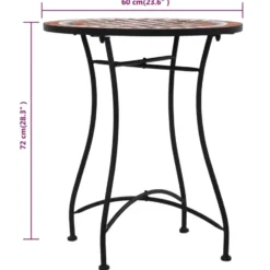 vidaXL - Mozaïek Bistroset - Bruin - Keramiek