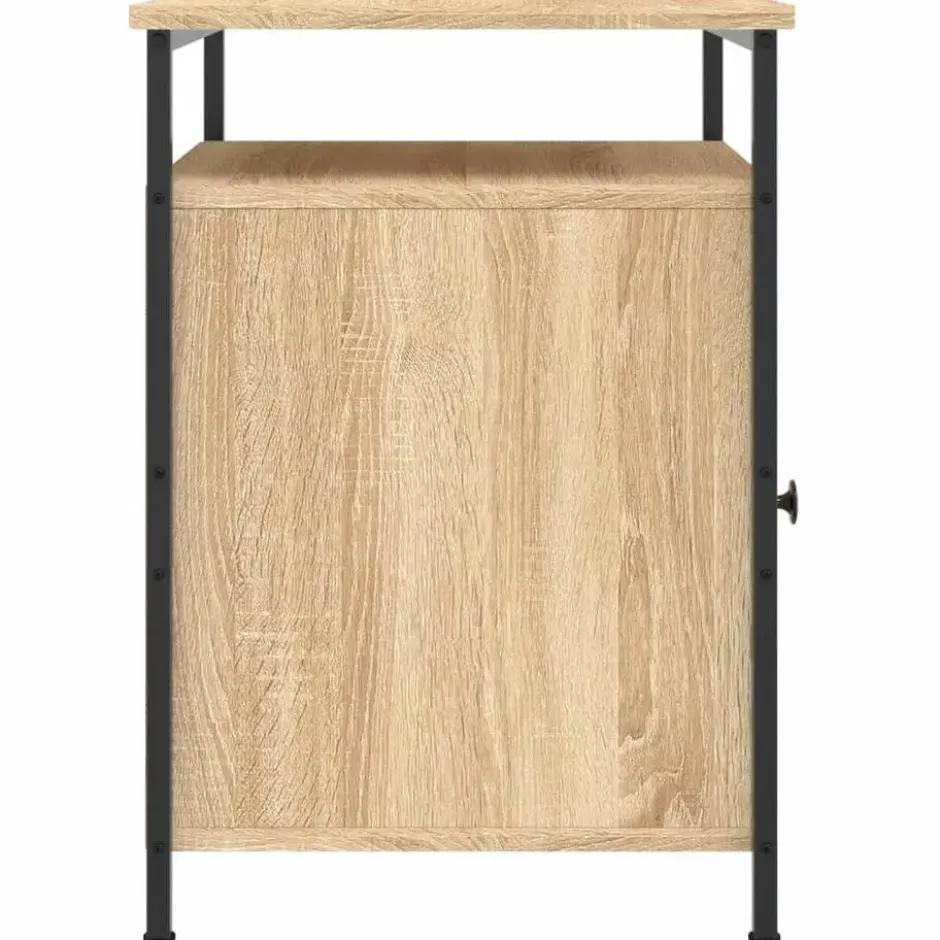 vidaXL - Nachtkastje - Bruin - Bewerkt hout - 2 stuks