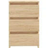 vidaXL - Nachtkastje - Bruin - Bewerkt hout - 2 stuks
