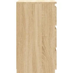 vidaXL - Nachtkastje - Bruin - Bewerkt hout - 2 stuks