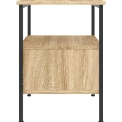 vidaXL - Nachtkastje - Bruin - Bewerkt hout