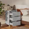 vidaXL - Nachtkastje - Grijs - Bewerkt hout