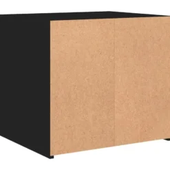 vidaXL - Nachtkastje met LED-verlichting - Zwart - Hout - 50 x 40 x 45 cm