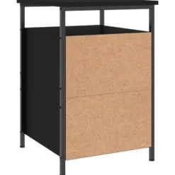 vidaXL - Nachtkastje - Zwart - Bewerkt hout - 2 stuks