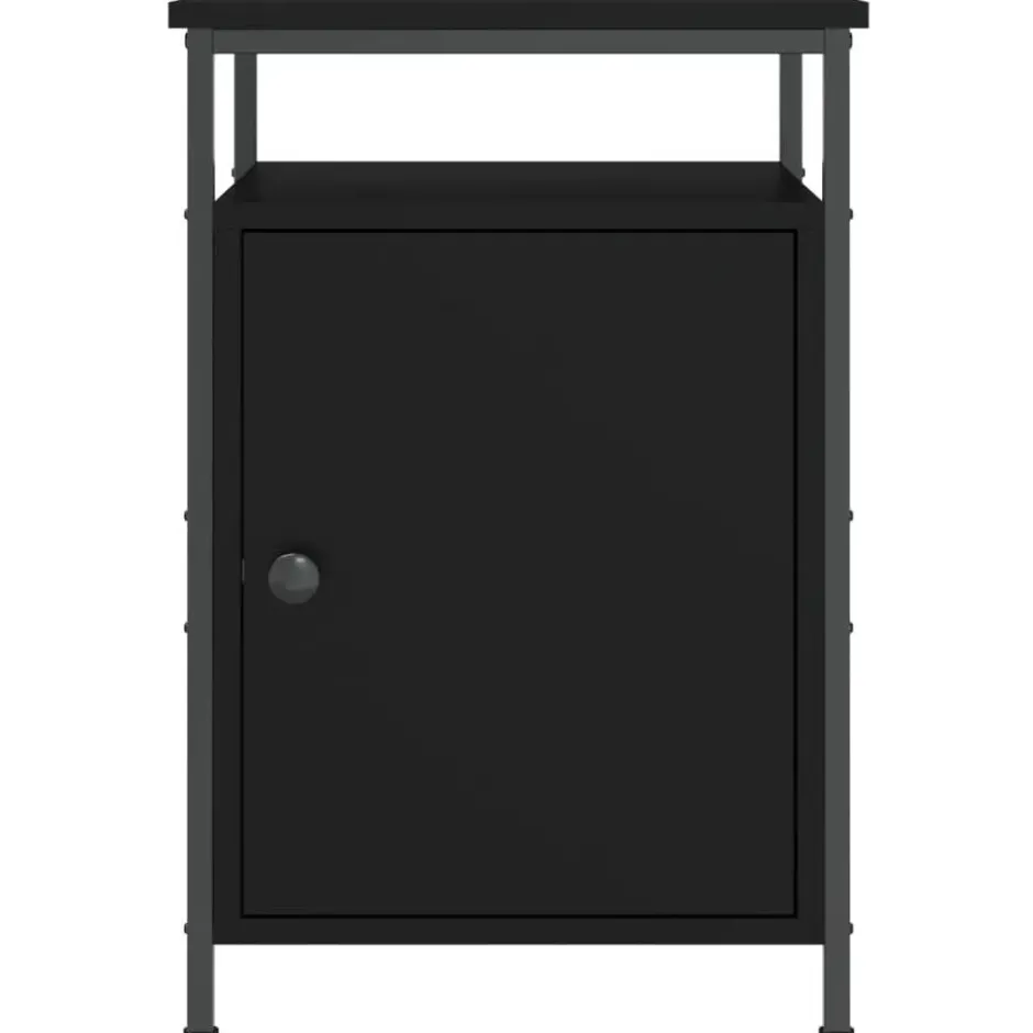 vidaXL - Nachtkastje - Zwart - Bewerkt hout - 2 stuks
